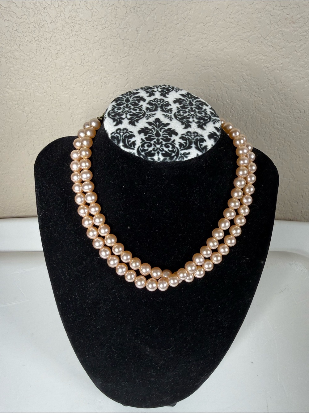 Classic Double-Strand Champagne Pearl Necklace